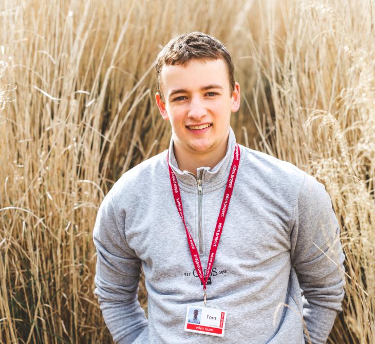 Eden employee Tom Connolly standing in the Outdoor Gardens