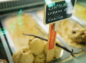 Eden Project clotted cream and vanilla ice cream