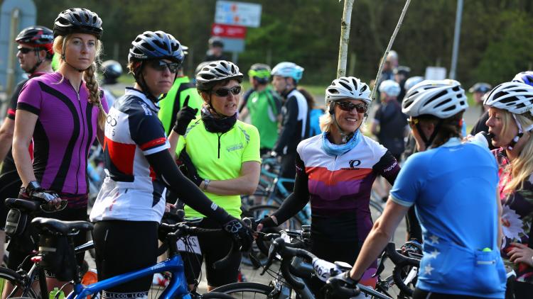 Group of cyclists at the Eden Classic