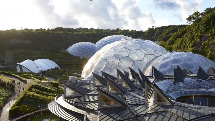 Eden Project Biomes and Core Building roof