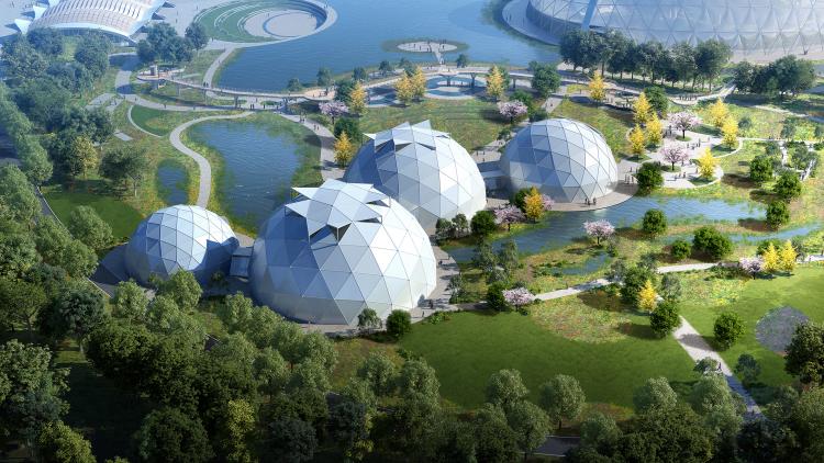 CGI impression of Eden Project Qingdao