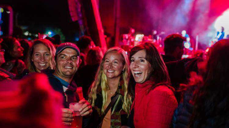 Friends in the crowd at an Eden Session