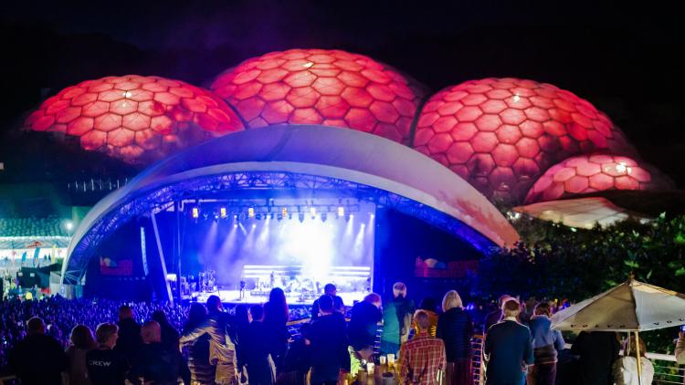 People watching Eden Sessions gig from the VIP platform