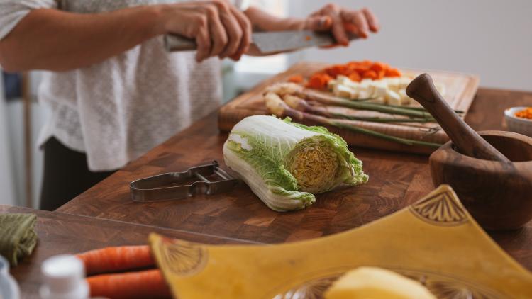 Vegetables on a chopping board