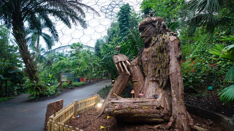 Huge Tree Giant sculpture in the Rainforest Biome