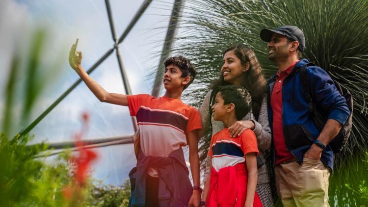 Family taking selfie together