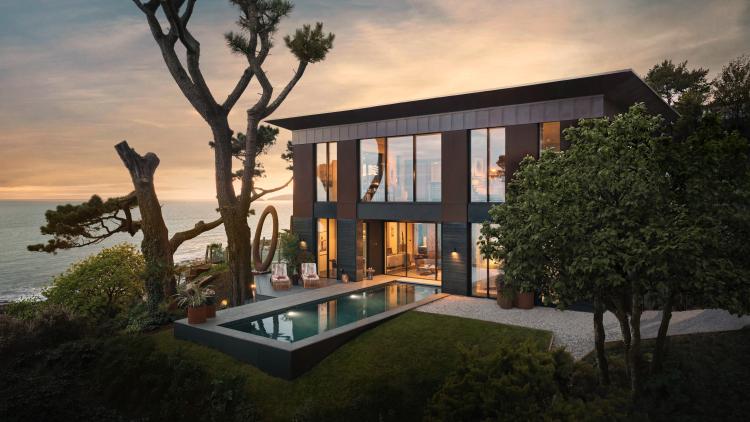 Dusk on million pound house