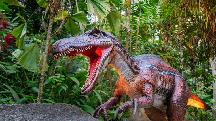 Dinosaur stood in Rainforest Biome