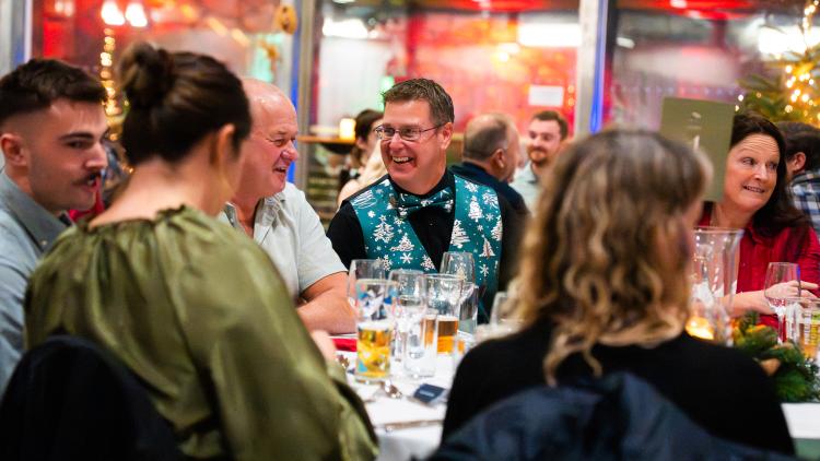 Christmas party at the Eden Project