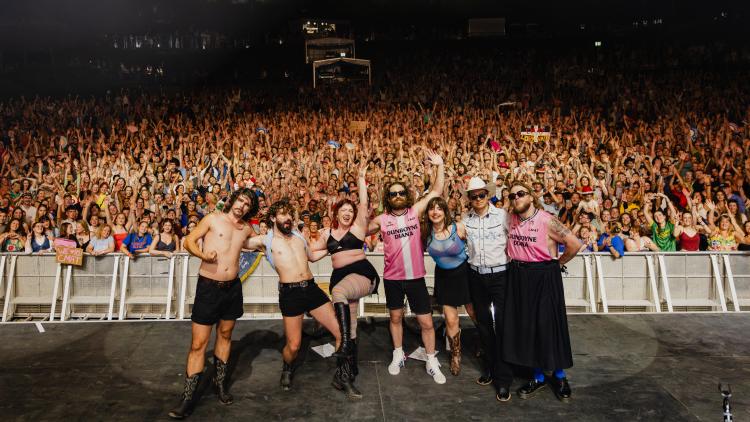 CMAT at the Eden Sessions posing with crowd