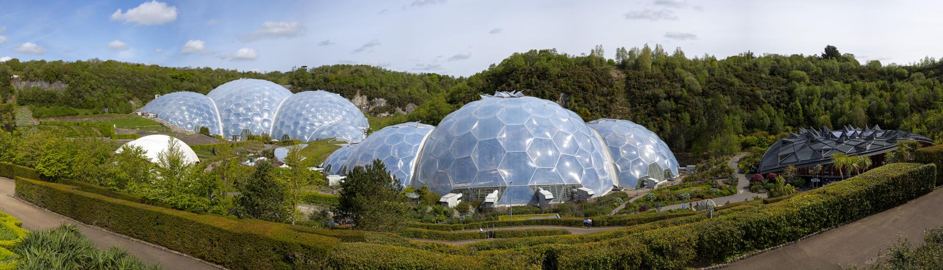Panorama of Eden Project, Cornwall