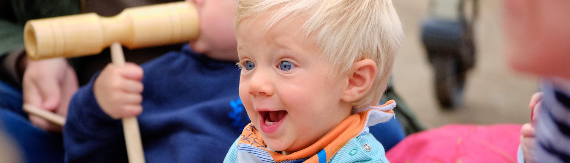 Child at a Music in the Med session