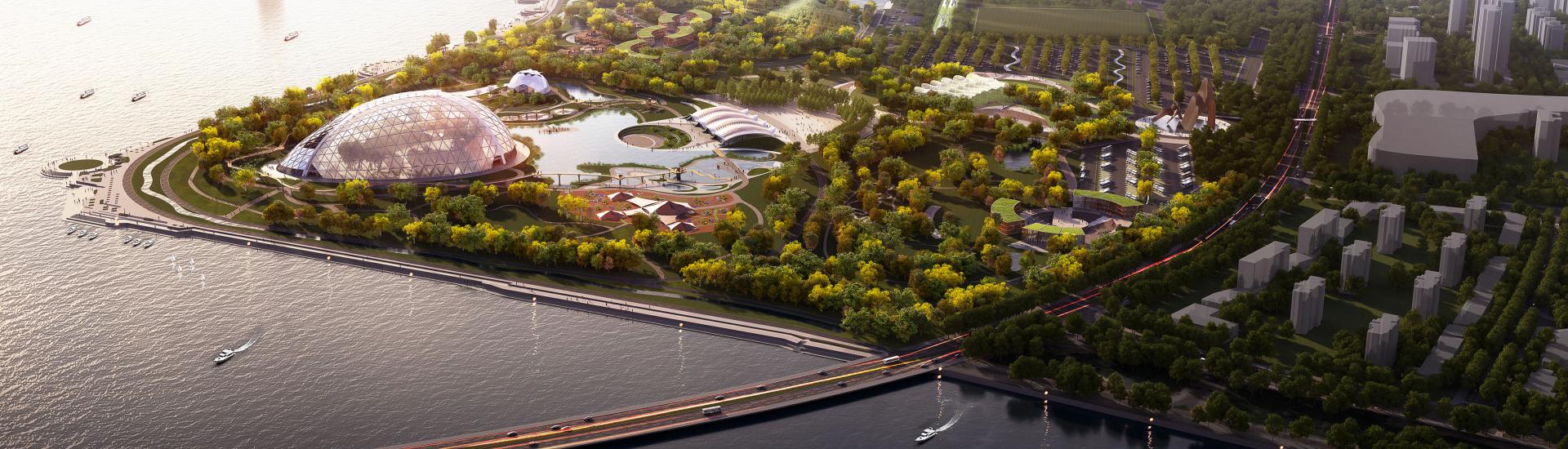 CGI impression of Eden Project Qingdao