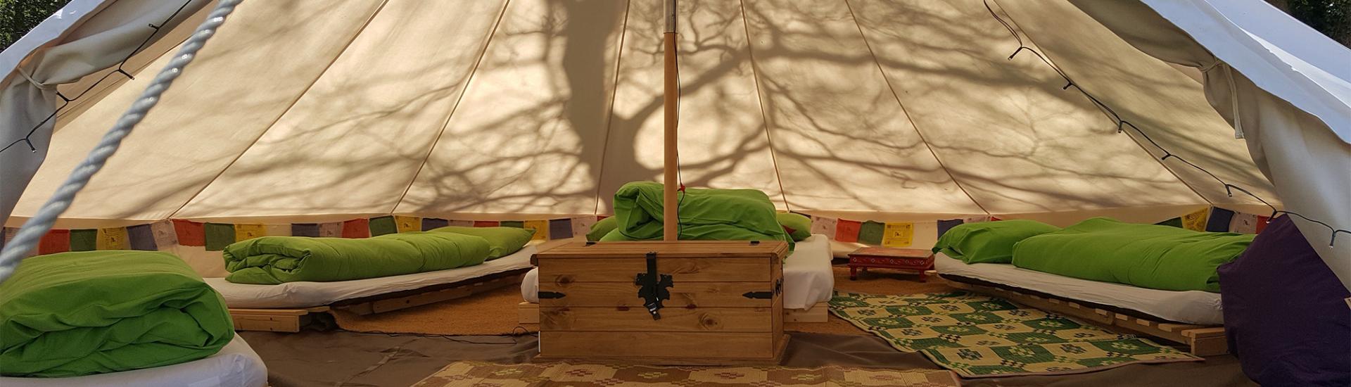 Bell tent interior